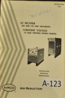 Airco DC Rectifer 500 & 750 Amp Full Operators Manual